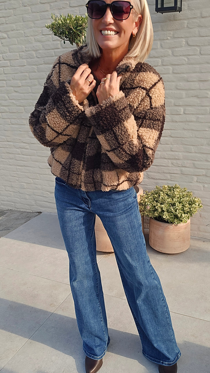 AMBER teddy jacket chocolat