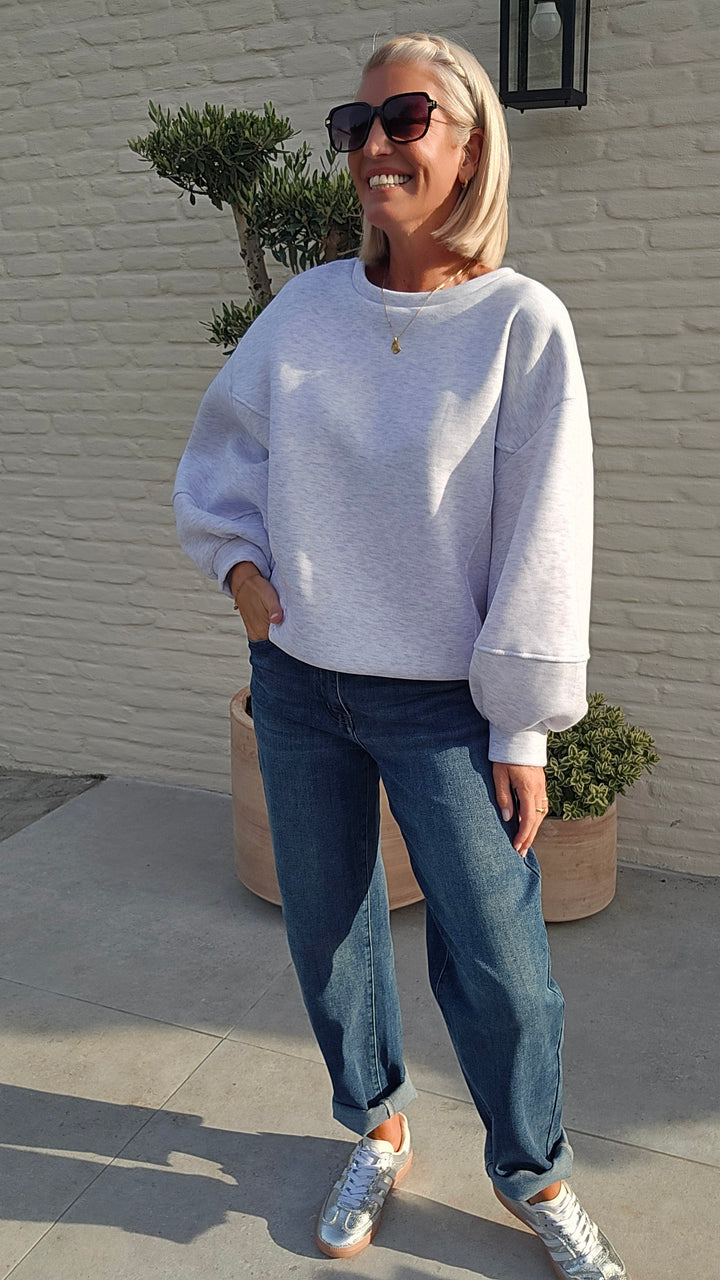 ANNA sweatshirt soft mêlee grey