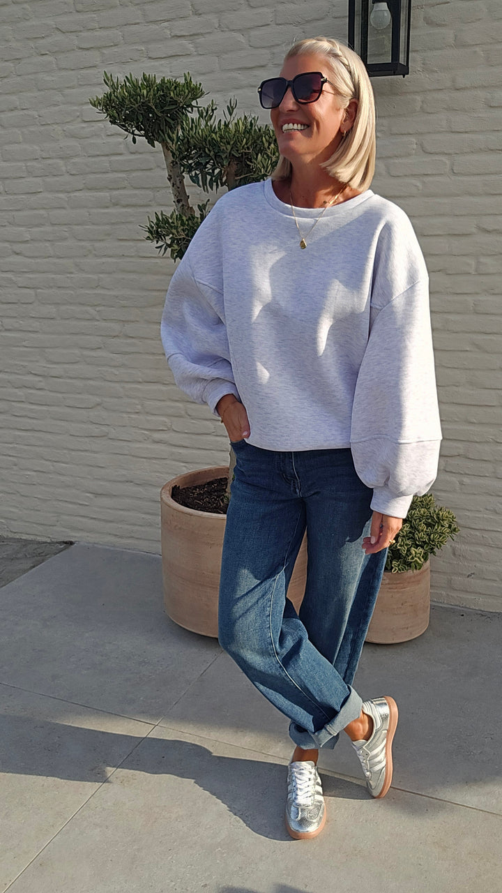 ANNA sweatshirt soft mêlee grey