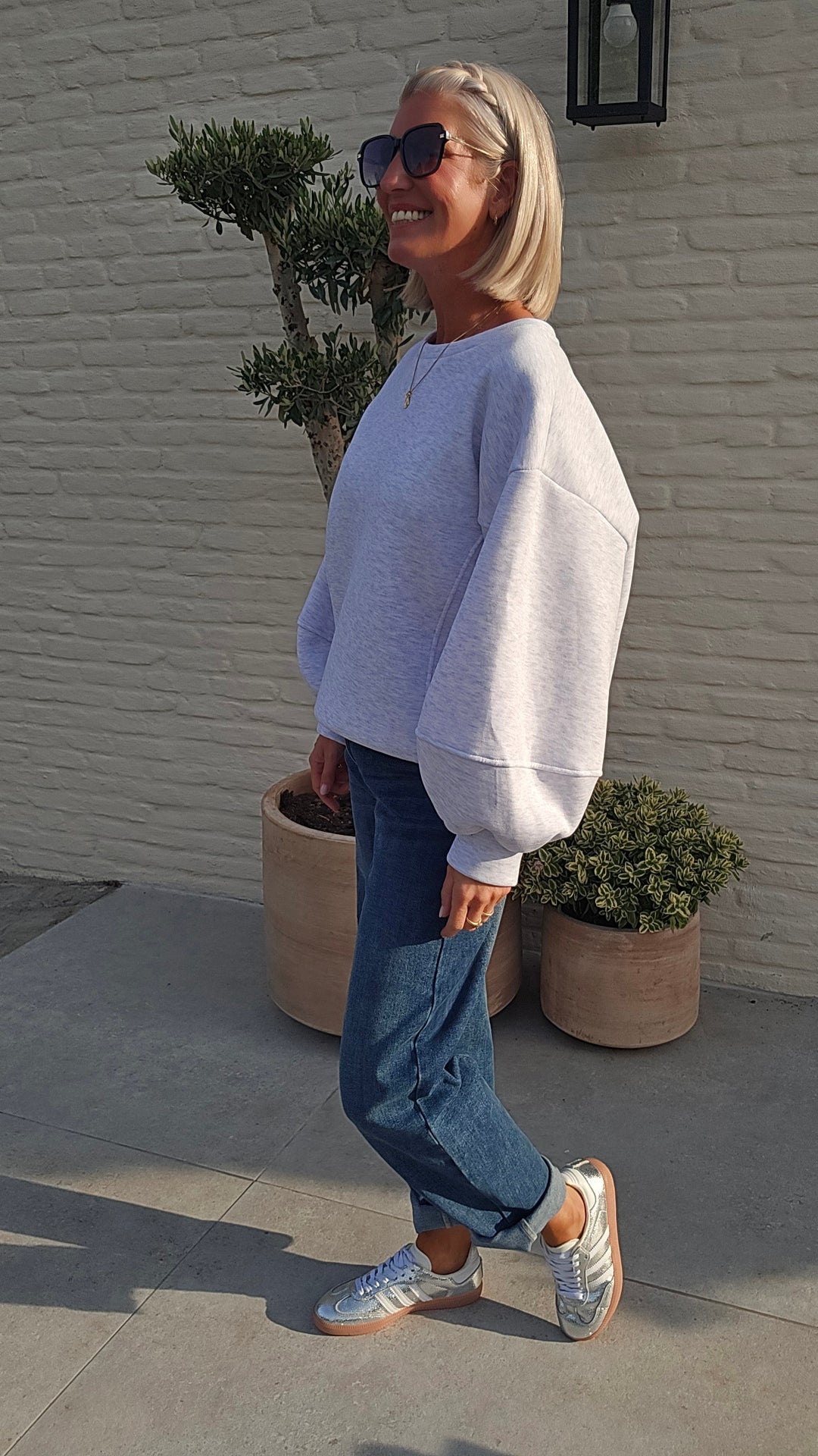 ANNA sweatshirt soft mêlee grey