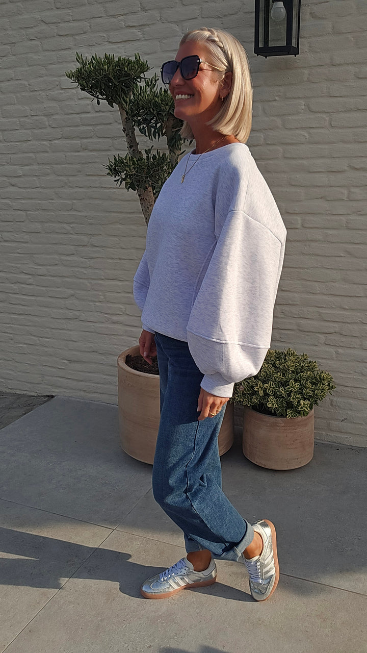 ANNA sweatshirt soft mêlee grey