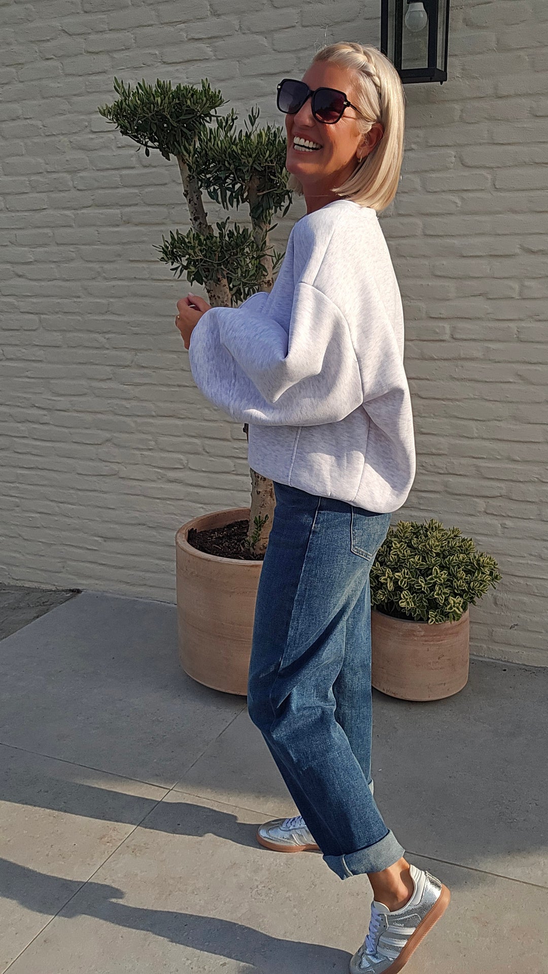 ANNA sweatshirt soft mêlee grey