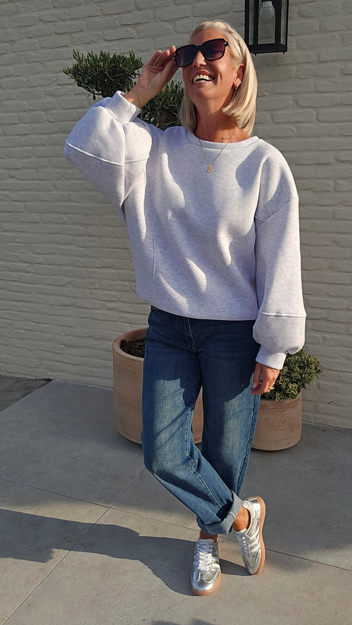 ANNA sweatshirt soft mêlee grey