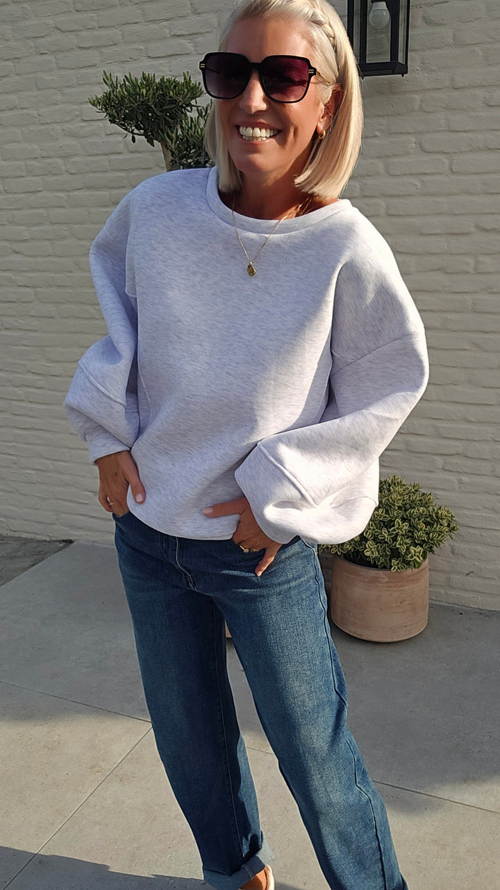 ANNA sweatshirt soft mêlee grey