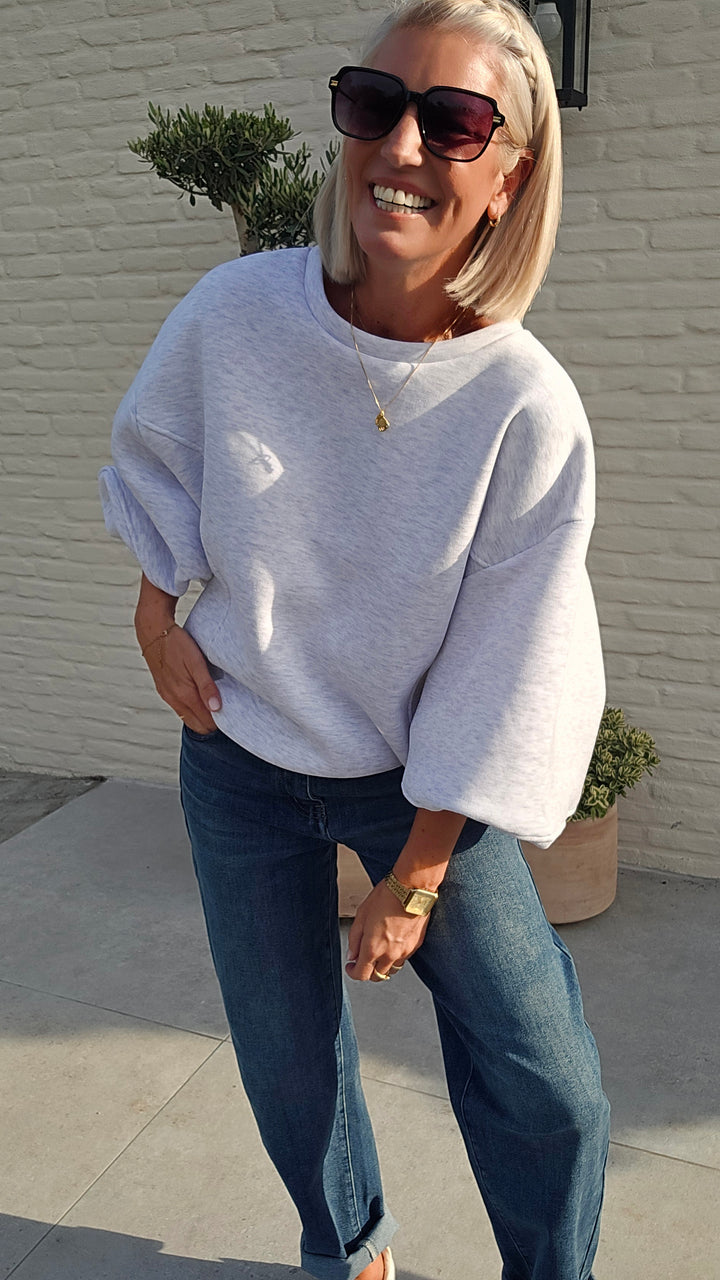 ANNA sweatshirt soft mêlee grey
