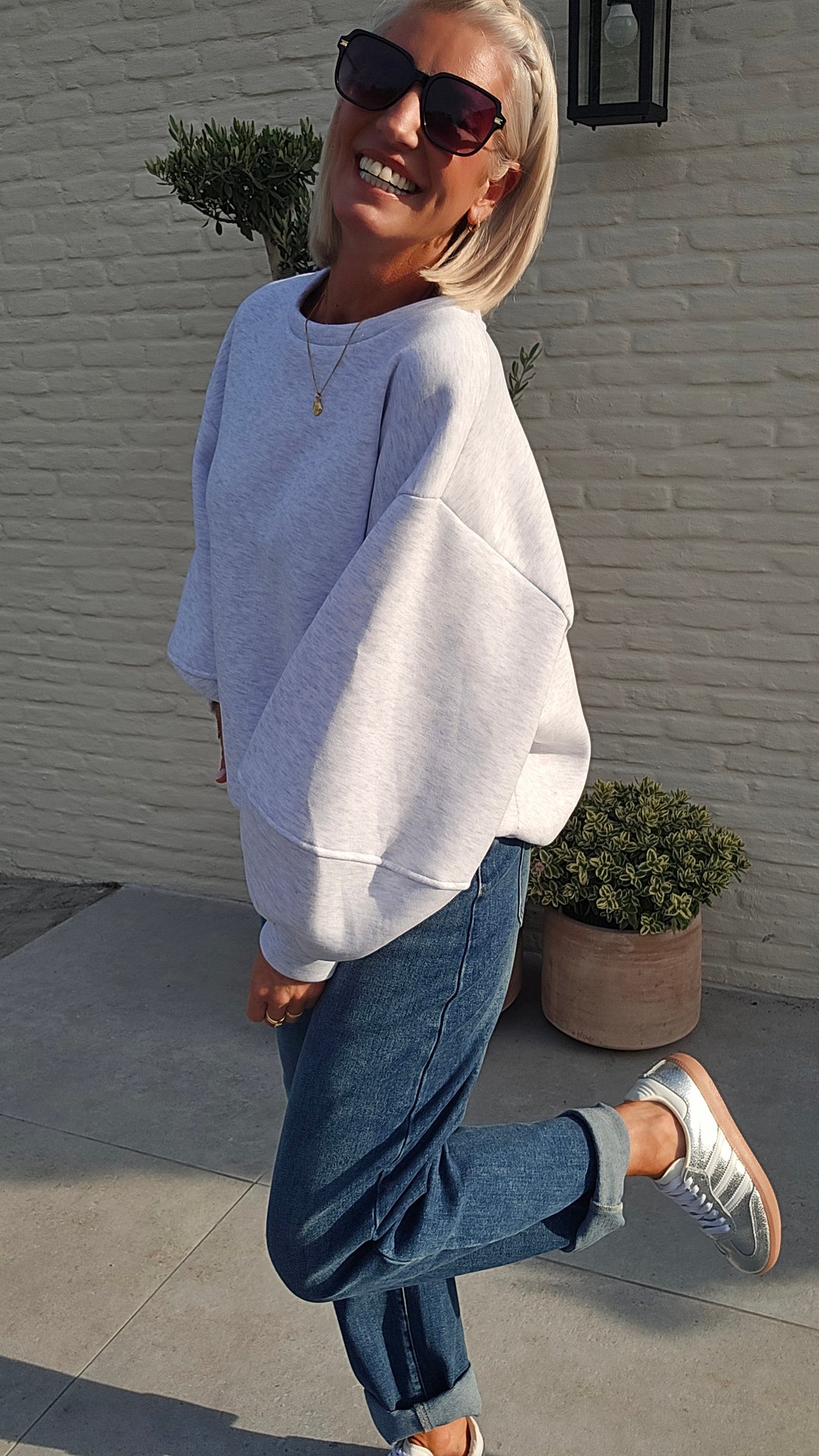ANNA sweatshirt soft mêlee grey