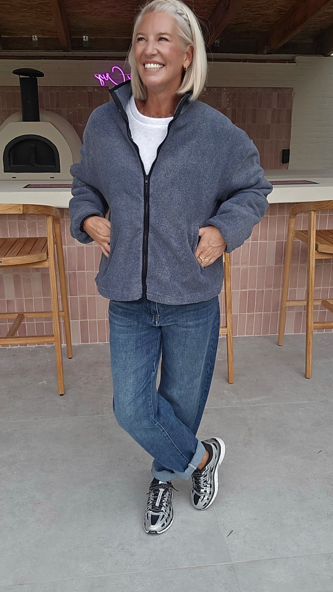 GWEN fleece jacket grey