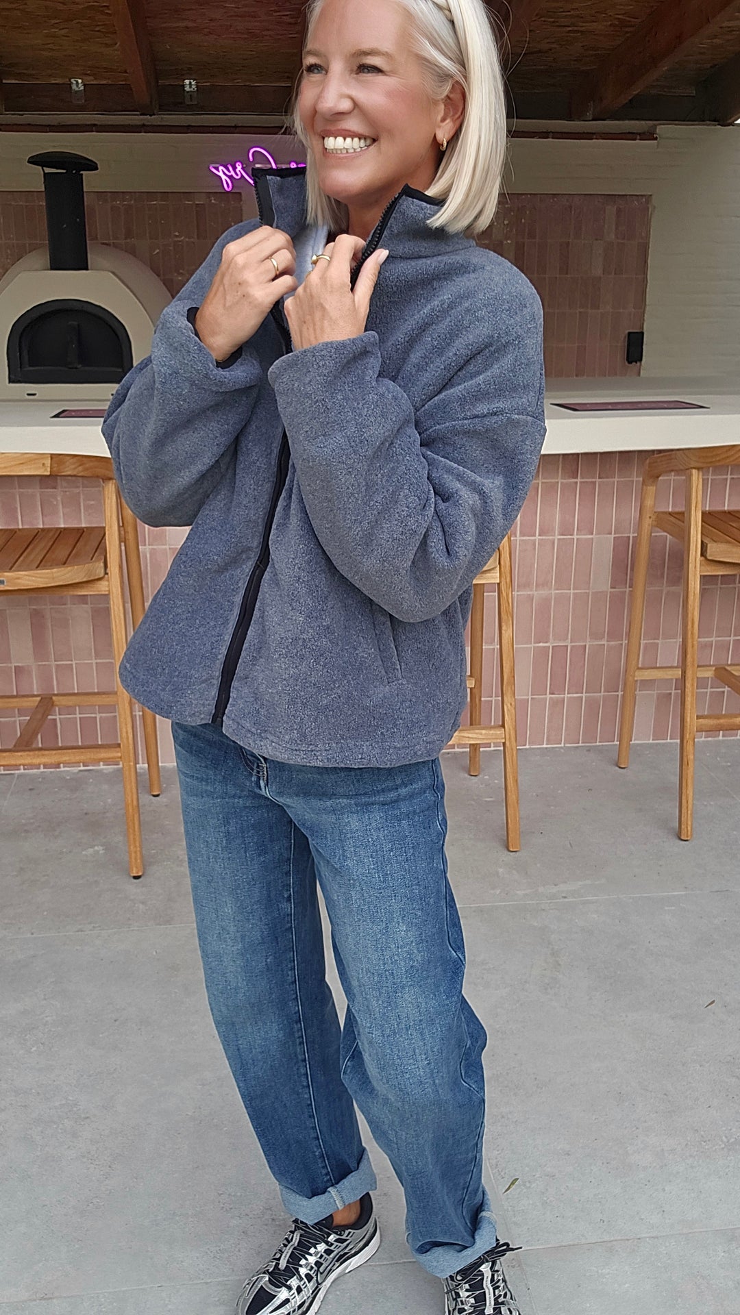 GWEN fleece jacket grey