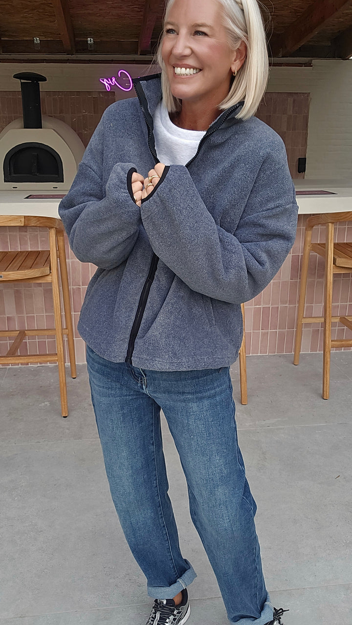 GWEN fleece jacket grey
