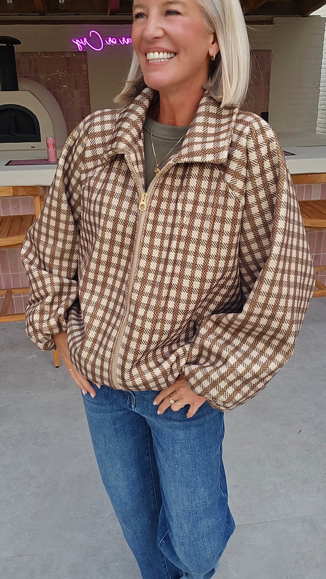 JETTE check jacket