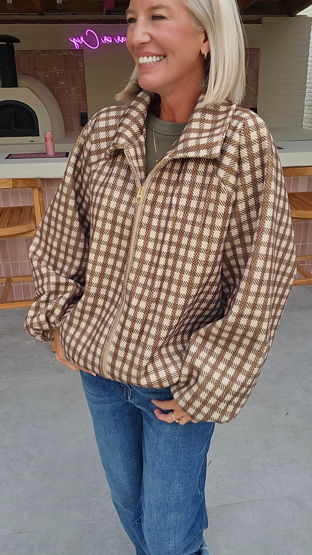 JETTE check jacket