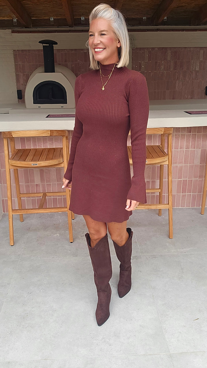 JOLIJN knit dress chocolat