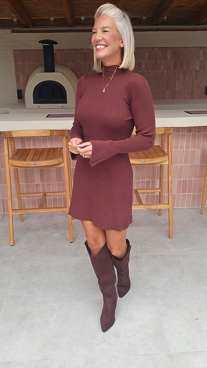 JOLIJN knit dress chocolat
