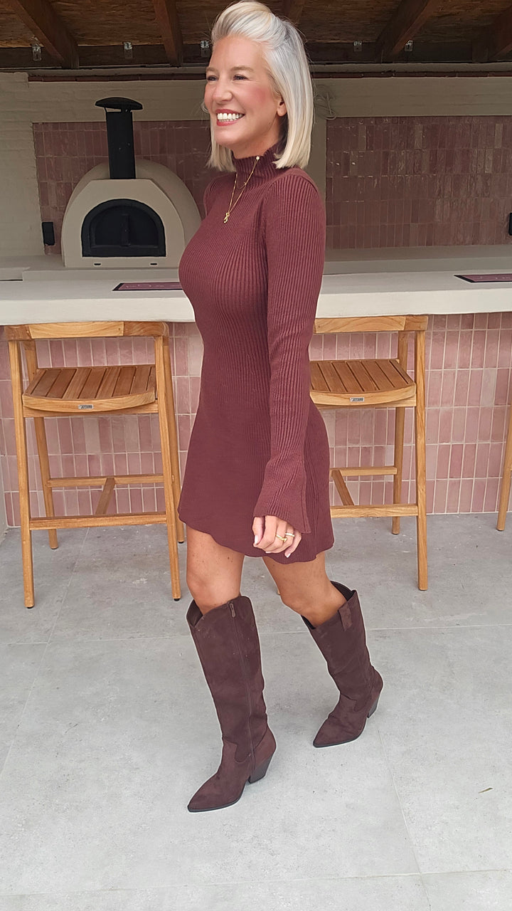 JOLIJN knit dress chocolat
