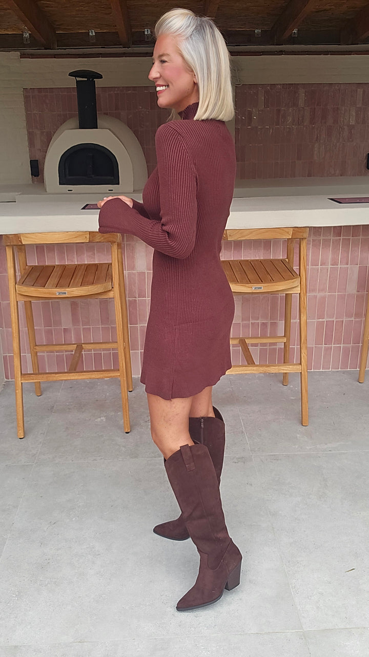 JOLIJN knit dress chocolat