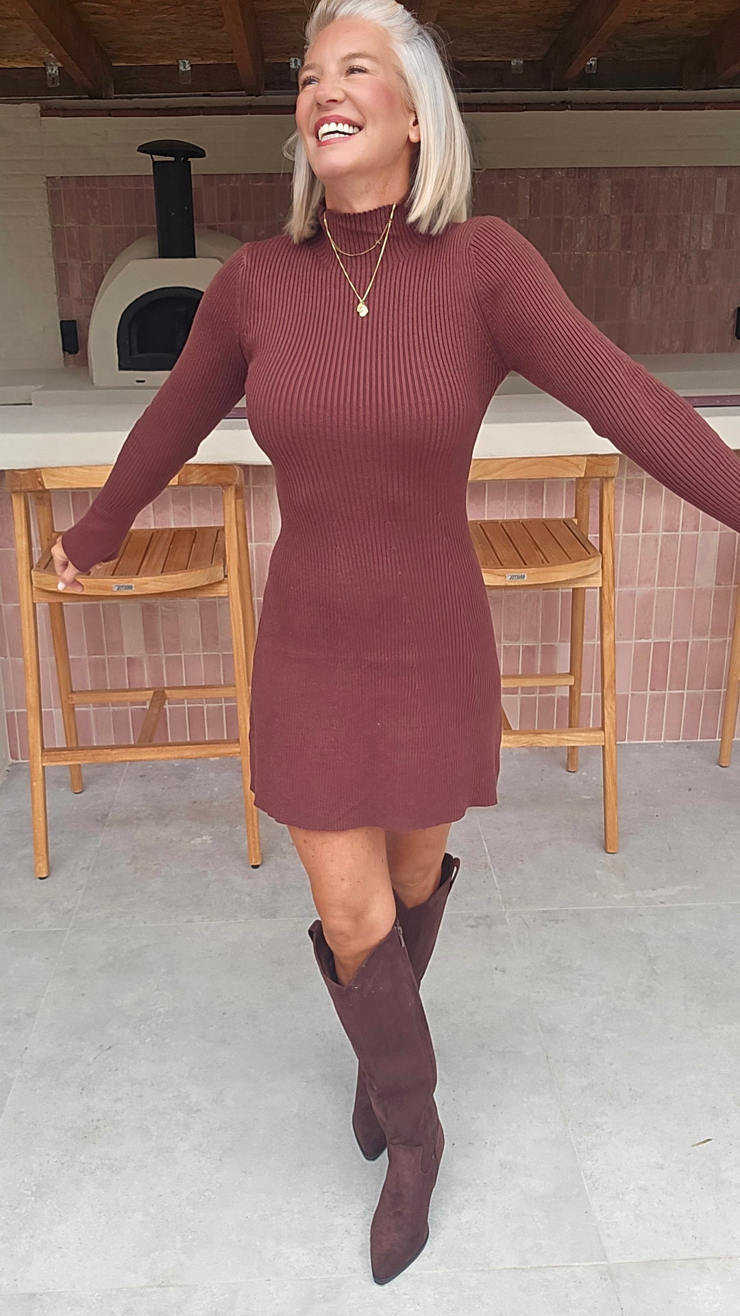 JOLIJN knit dress chocolat