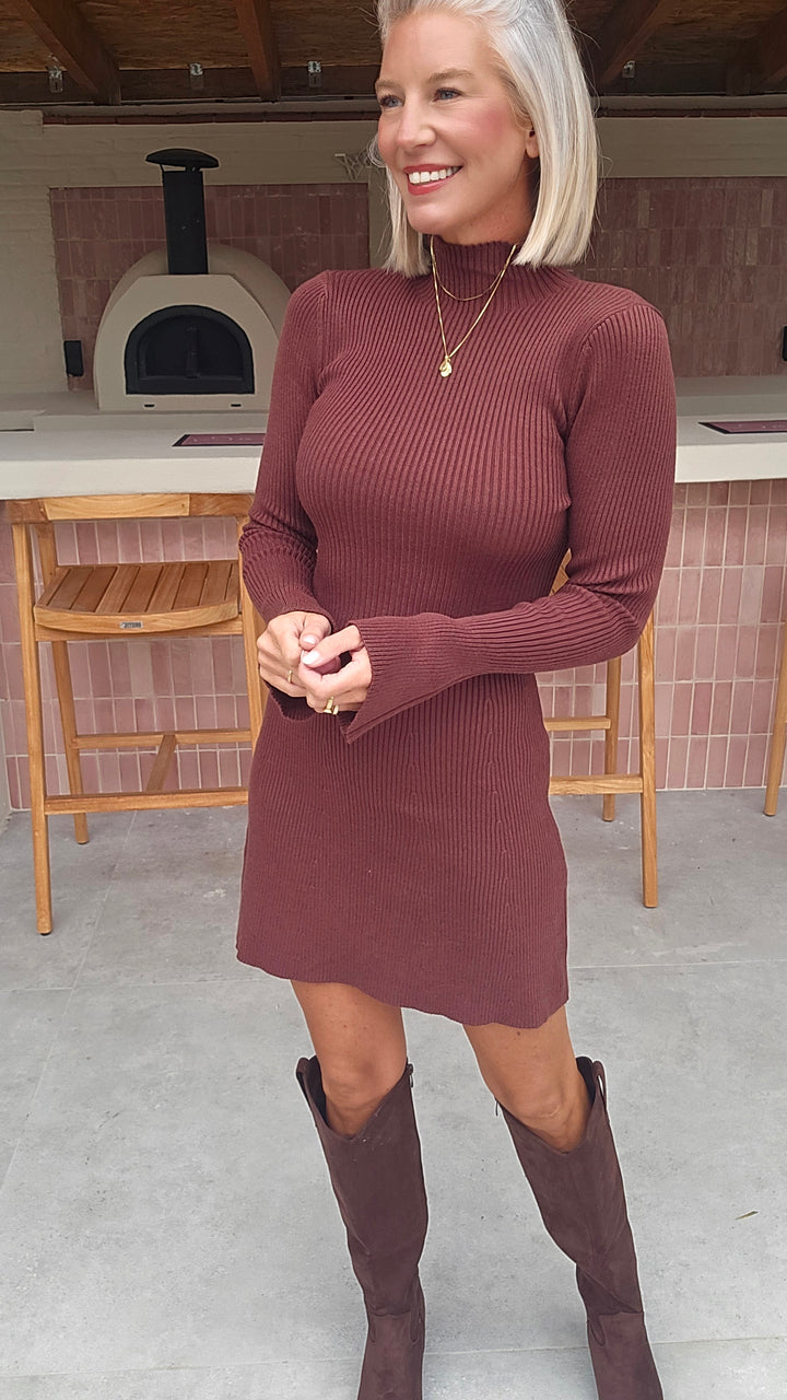 JOLIJN knit dress chocolat