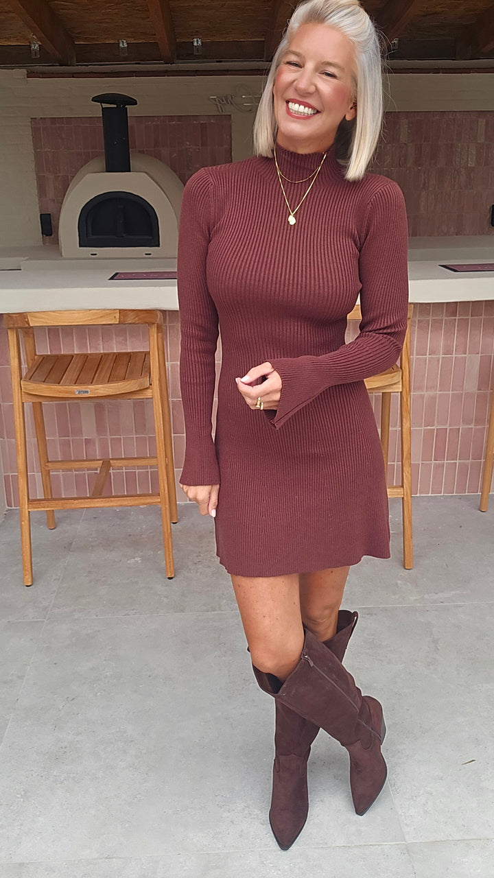 JOLIJN knit dress chocolat