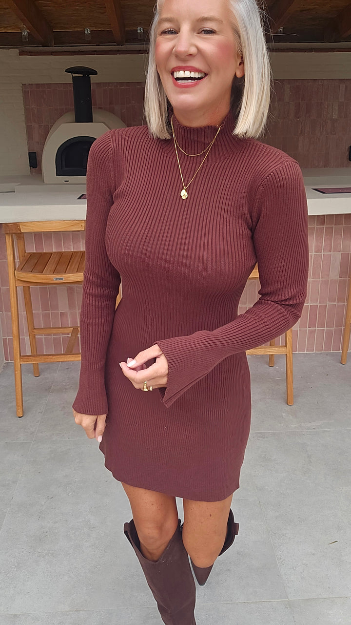 JOLIJN knit dress chocolat