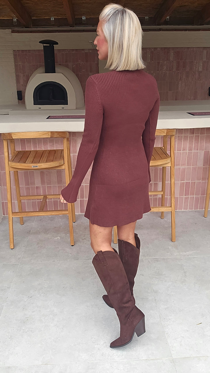 JOLIJN knit dress chocolat