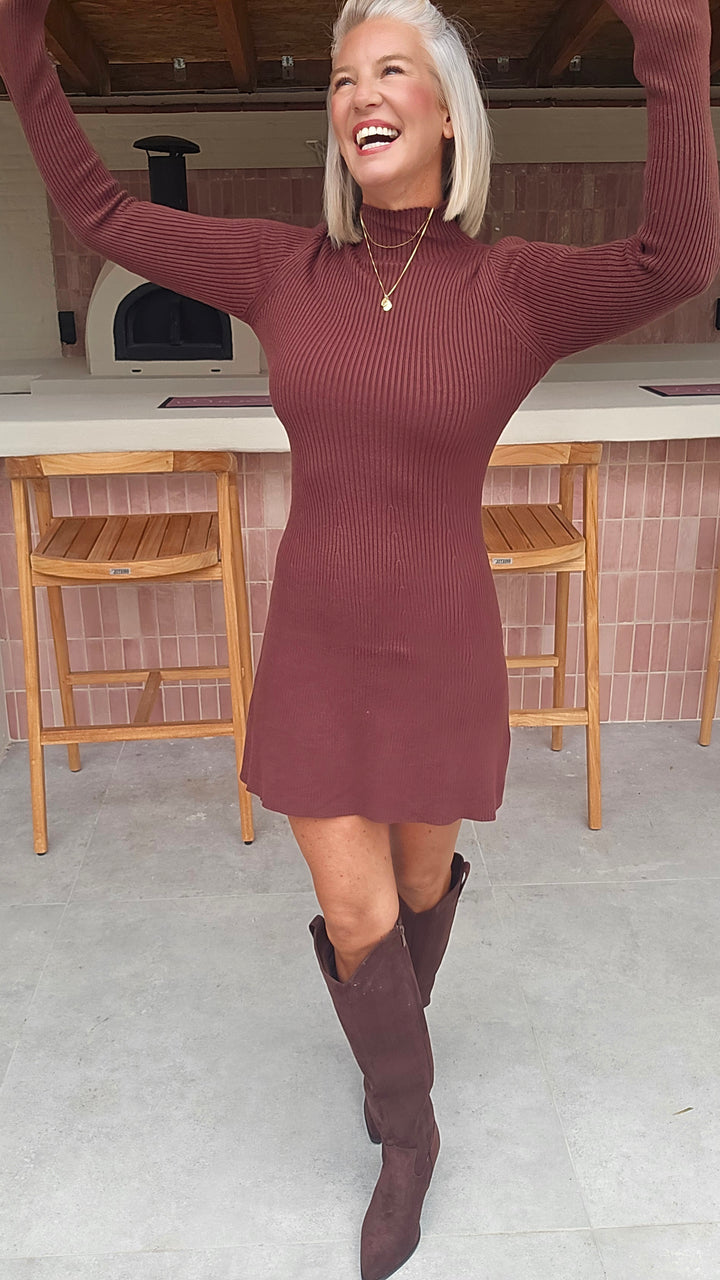 JOLIJN knit dress chocolat