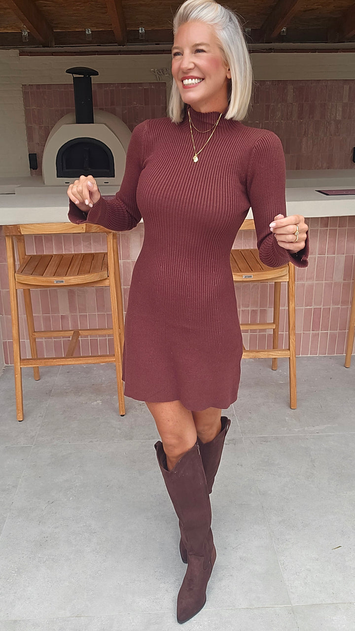 JOLIJN knit dress chocolat