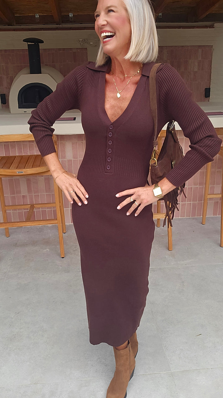 MOLA knit dress chocolat
