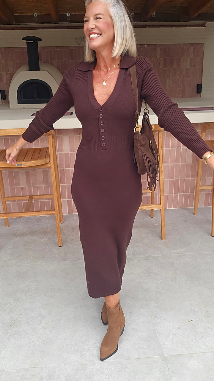 MOLA knit dress chocolat