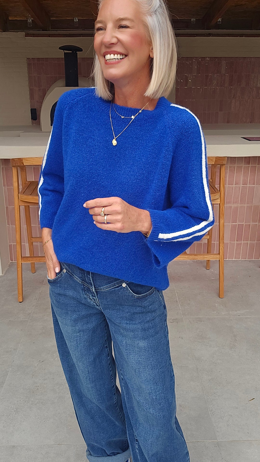 SISKA knit electric blue