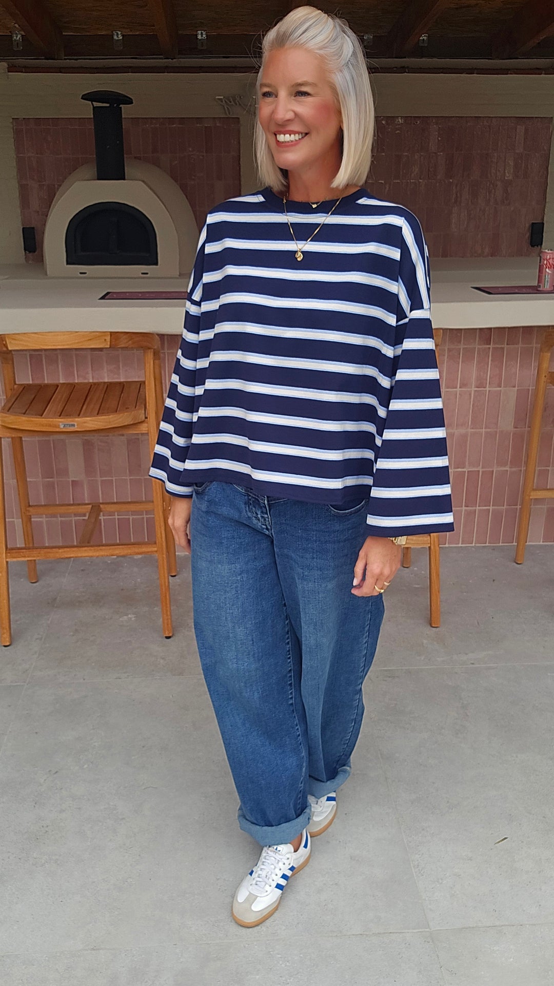 MILA striped longsleeve navy