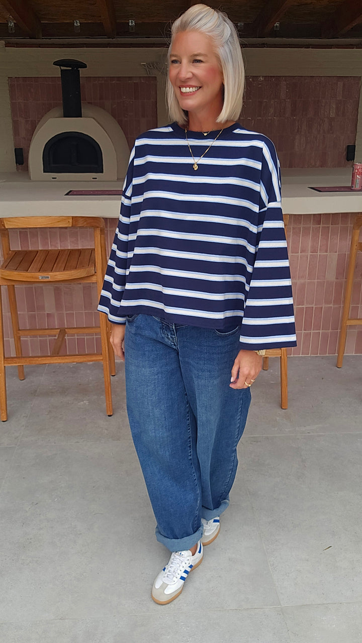 MILA striped longsleeve navy