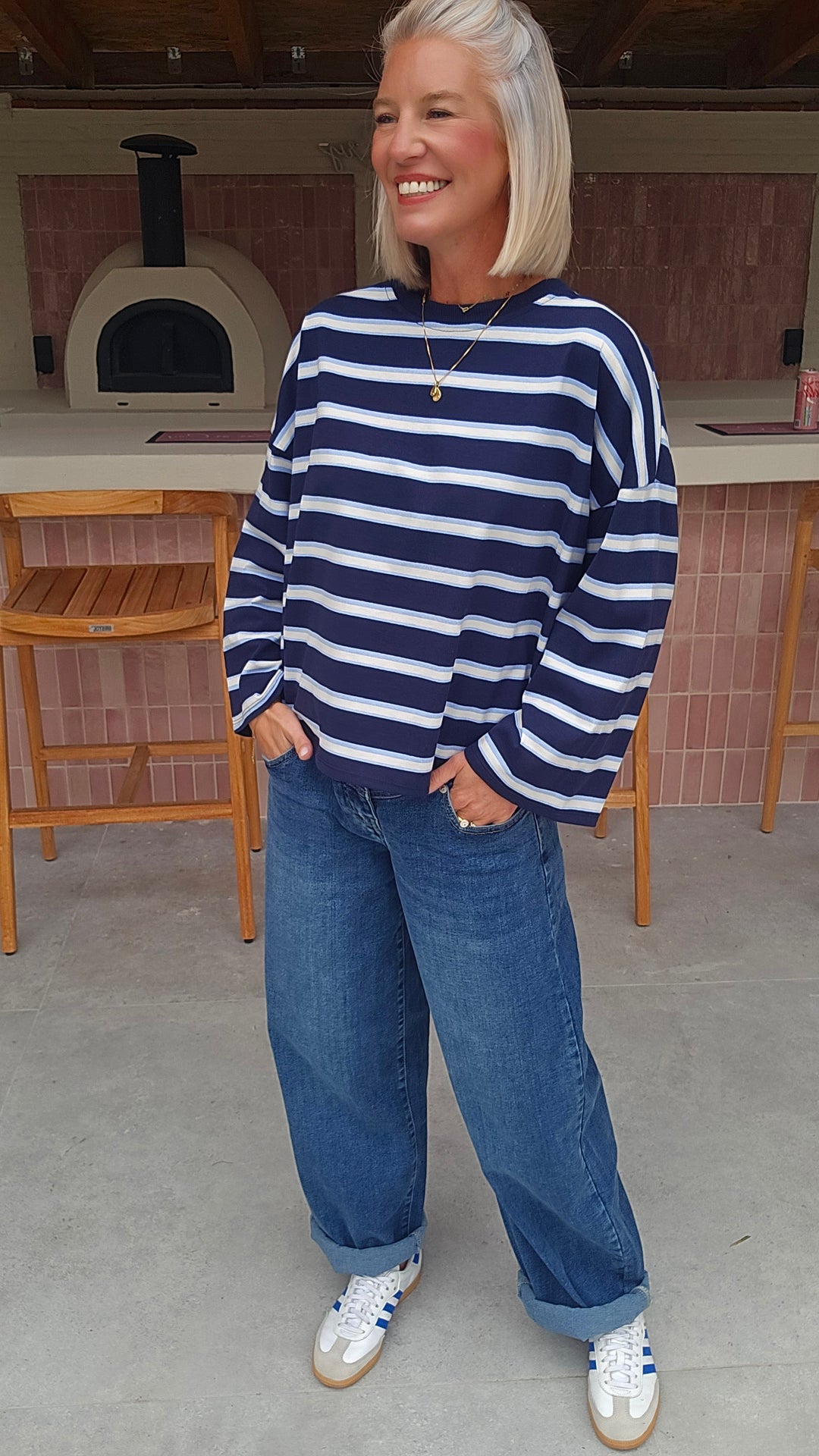 MILA striped longsleeve navy