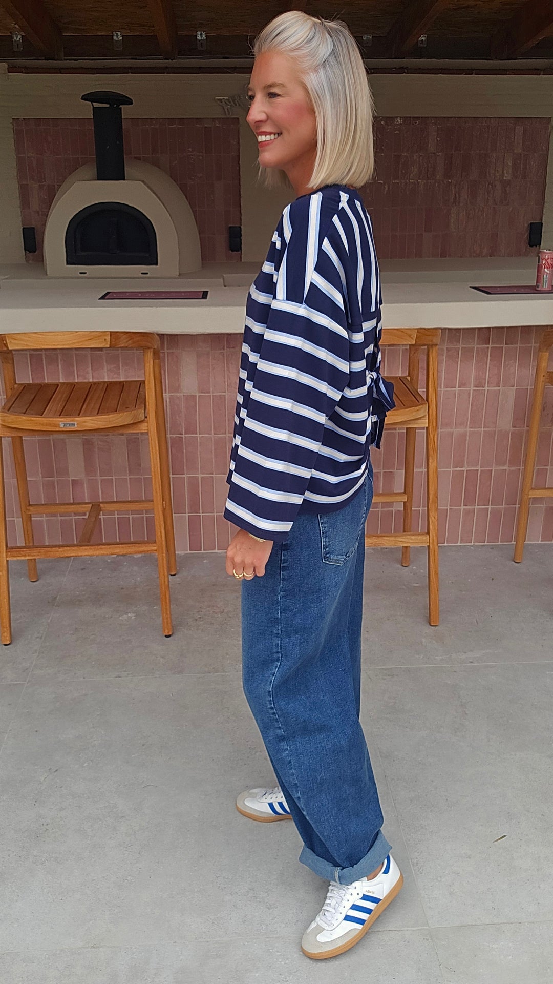 MILA striped longsleeve navy