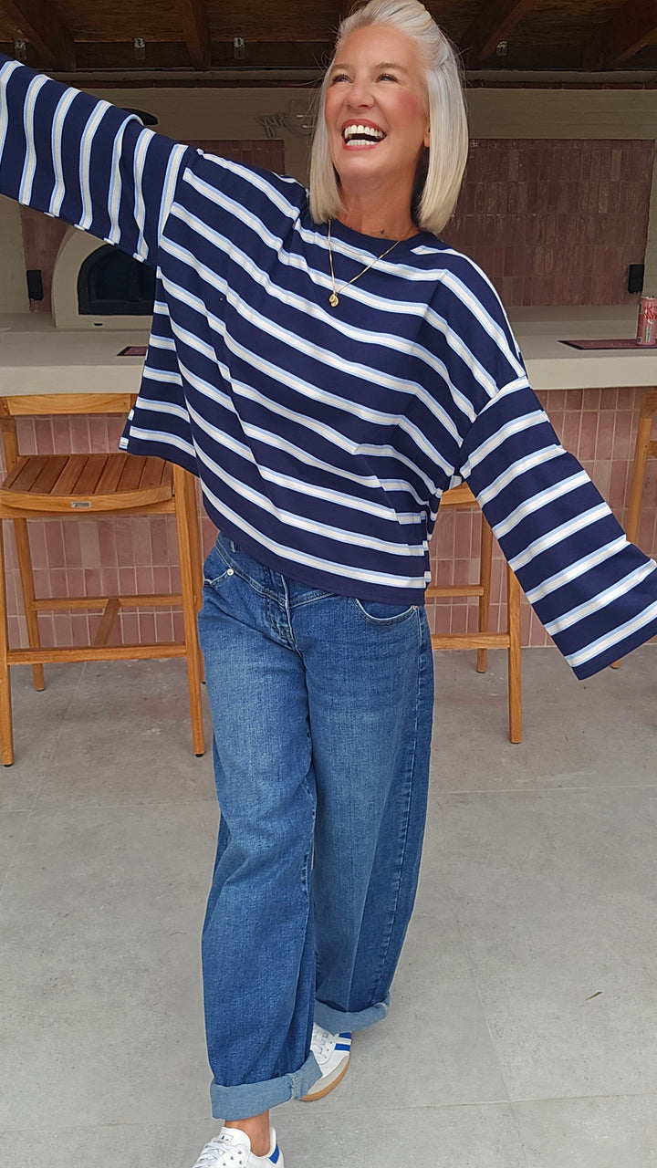 MILA striped longsleeve navy
