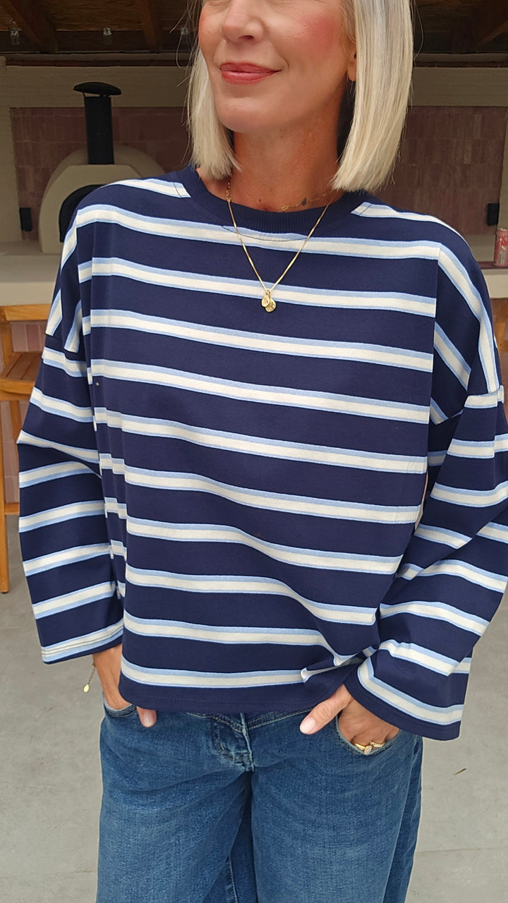 MILA striped longsleeve navy
