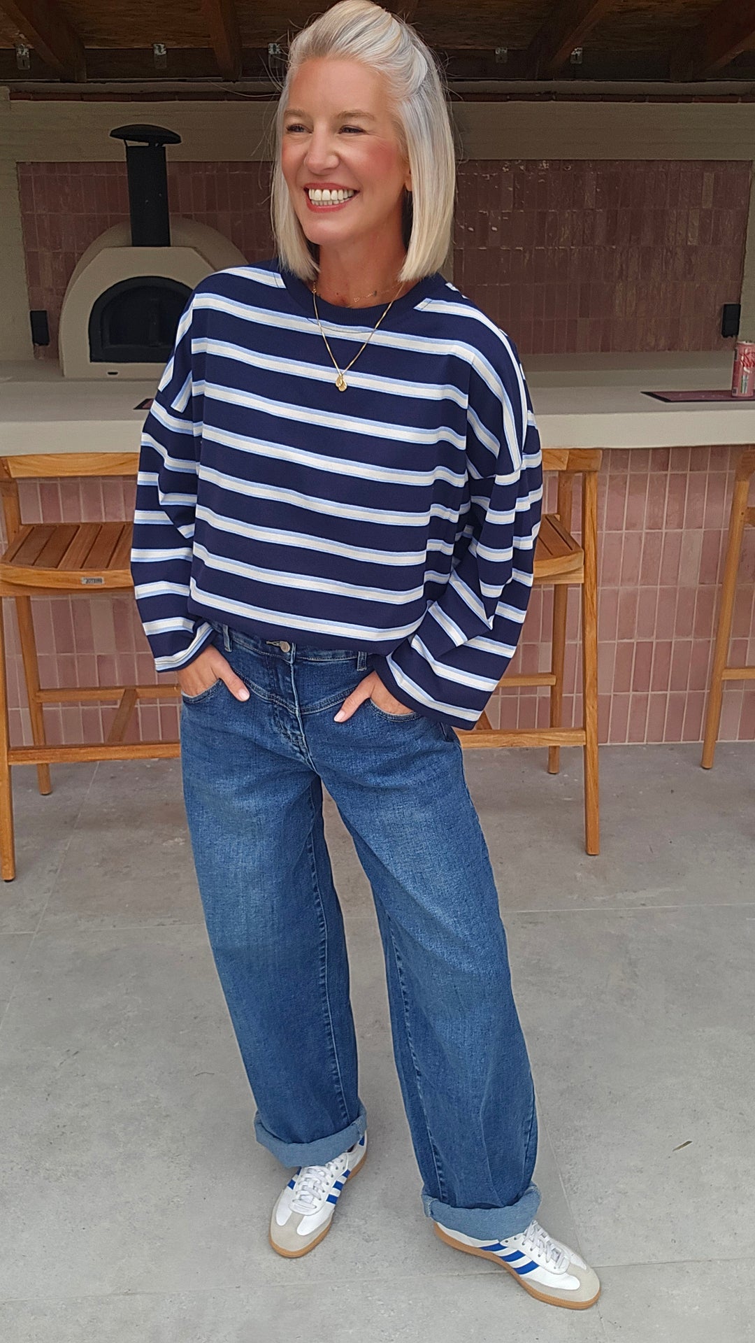 MILA striped longsleeve navy