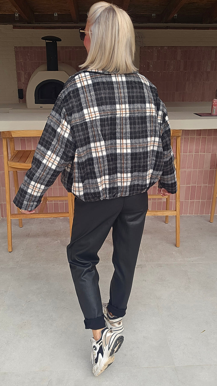 FANNY check jacket black
