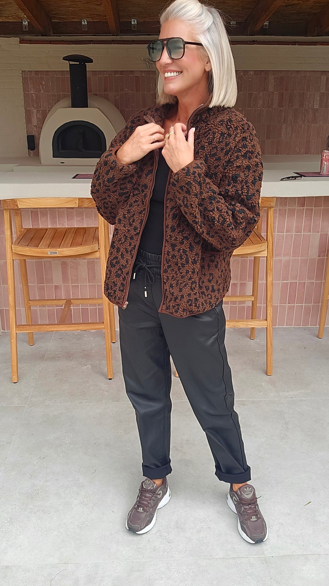KIRSTEN leopard teddy jacket