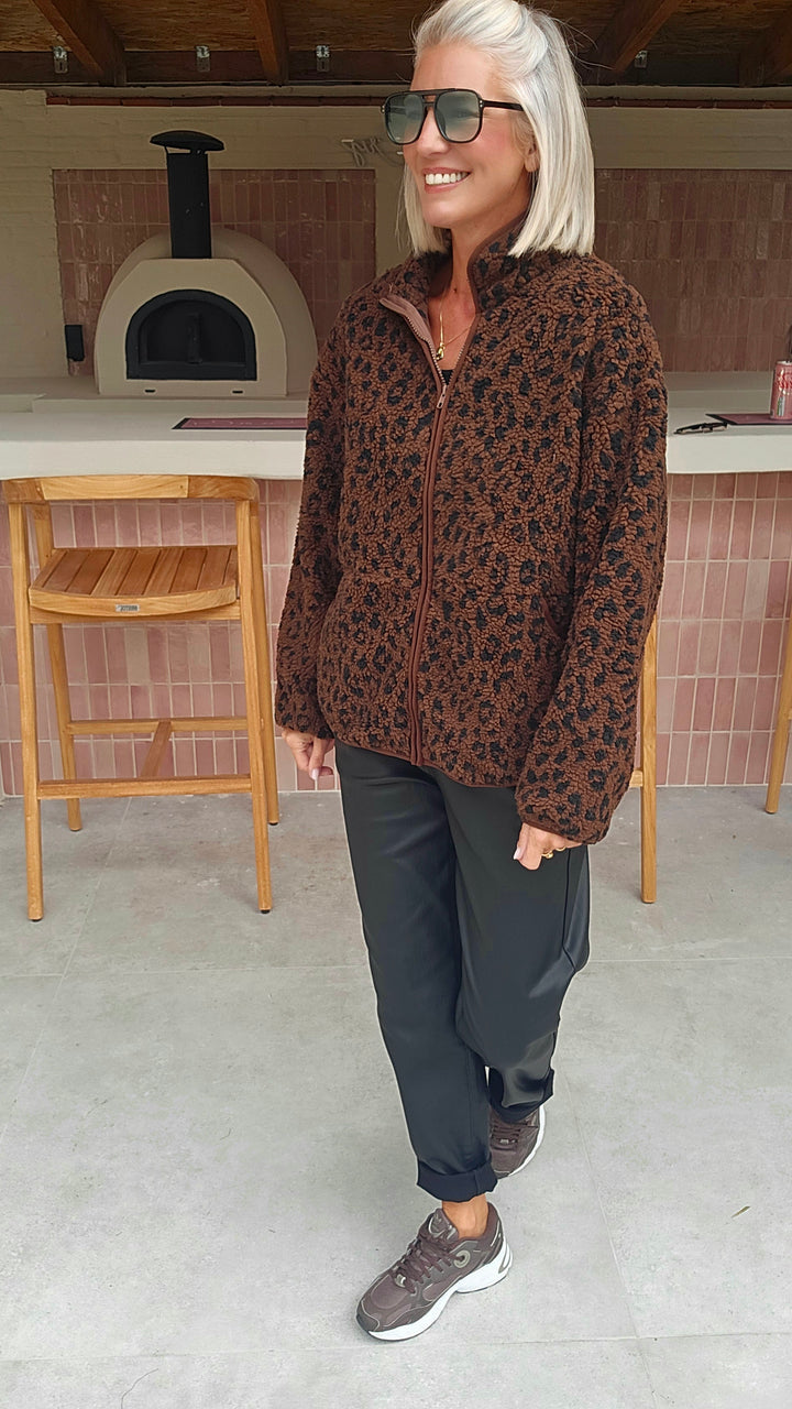 KIRSTEN leopard teddy jacket