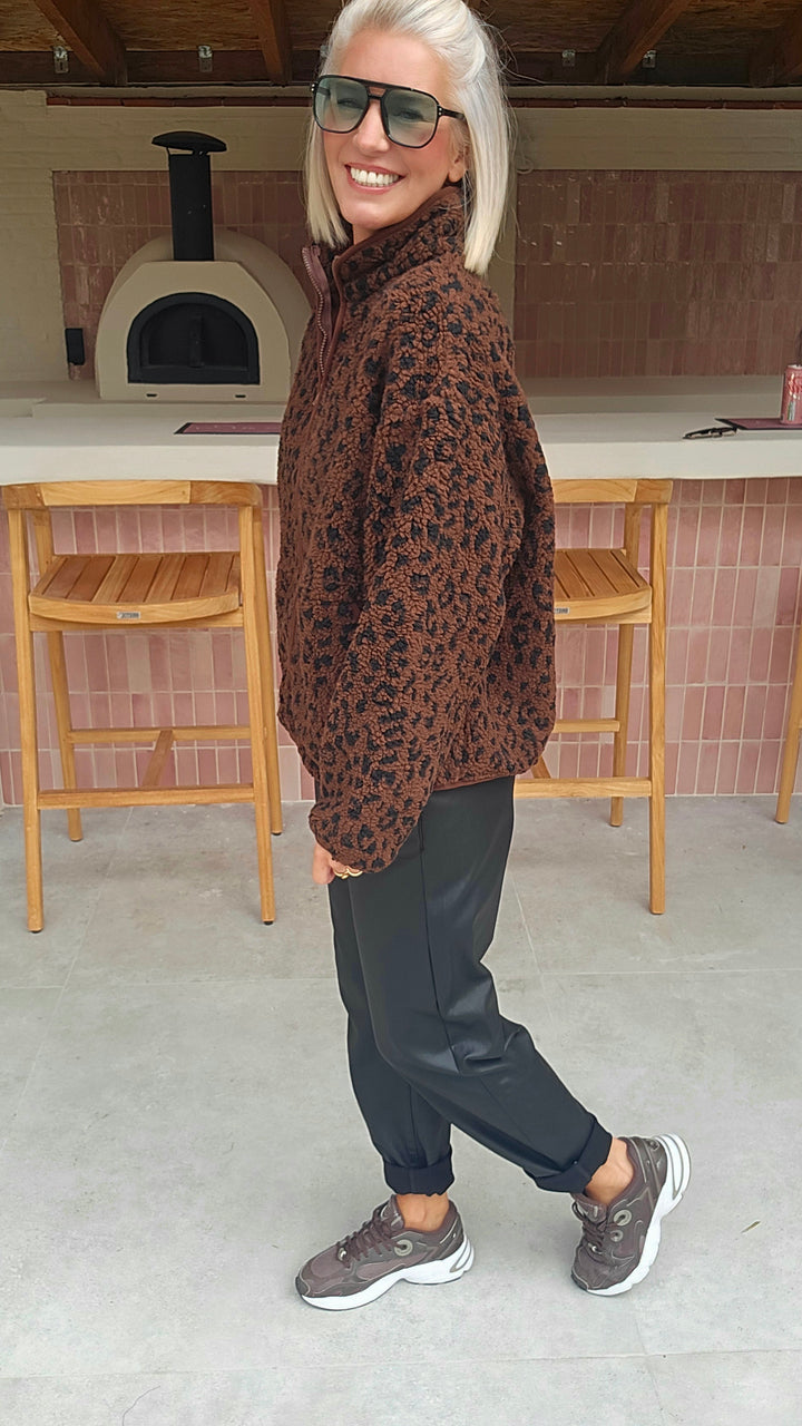 KIRSTEN leopard teddy jacket