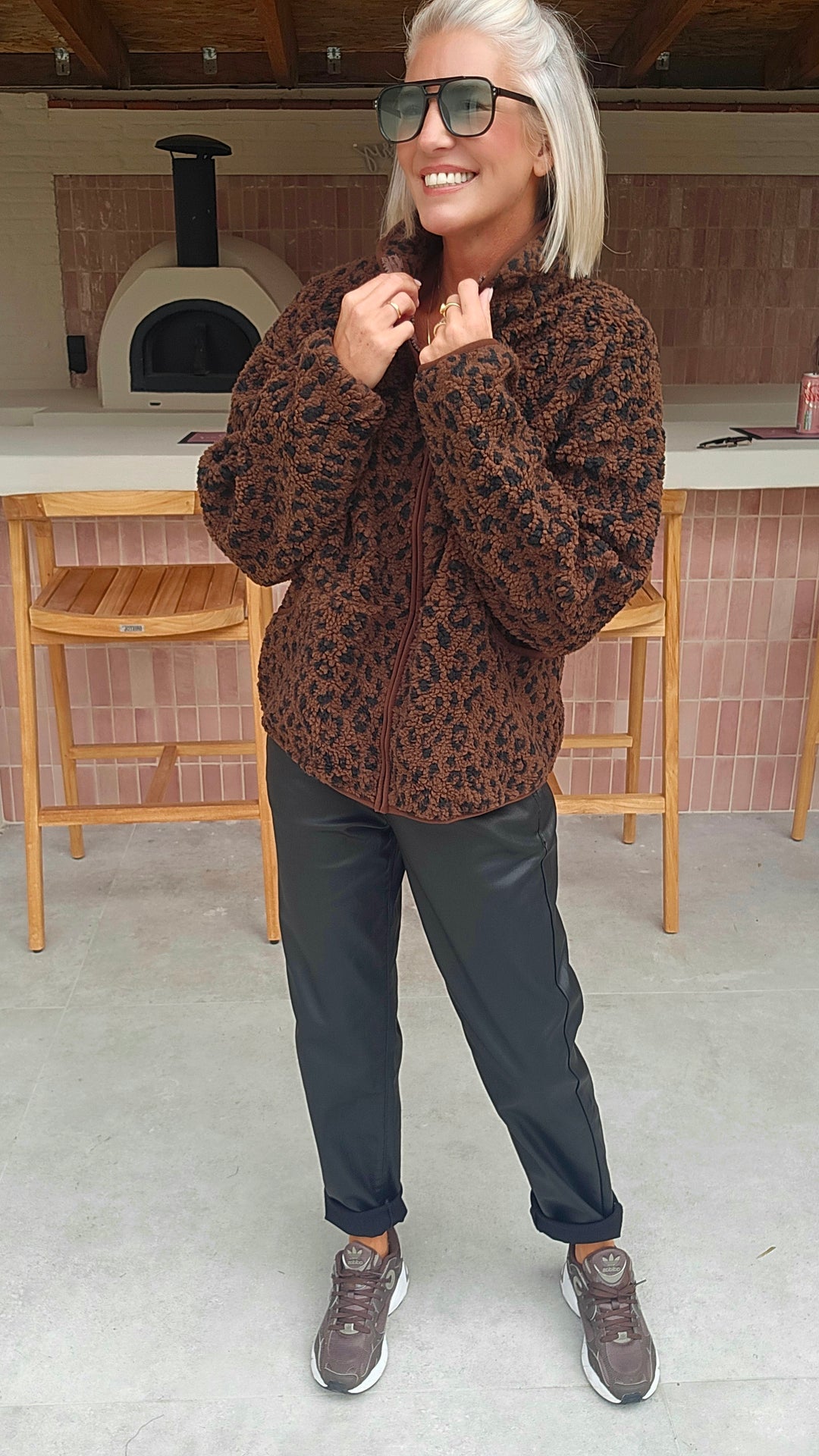 KIRSTEN leopard teddy jacket