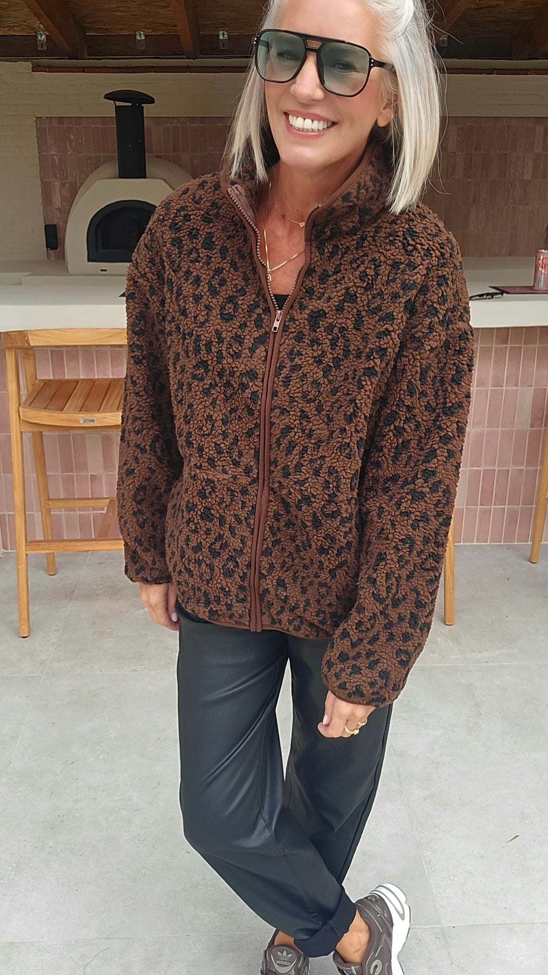 KIRSTEN leopard teddy jacket