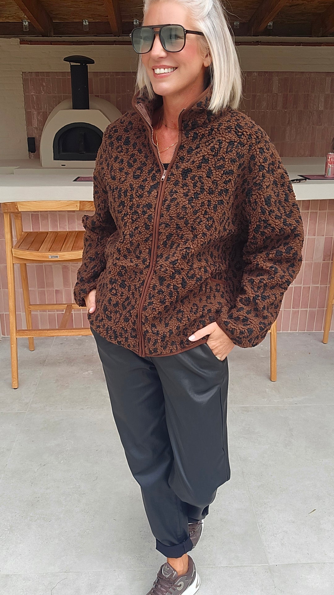 KIRSTEN leopard teddy jacket