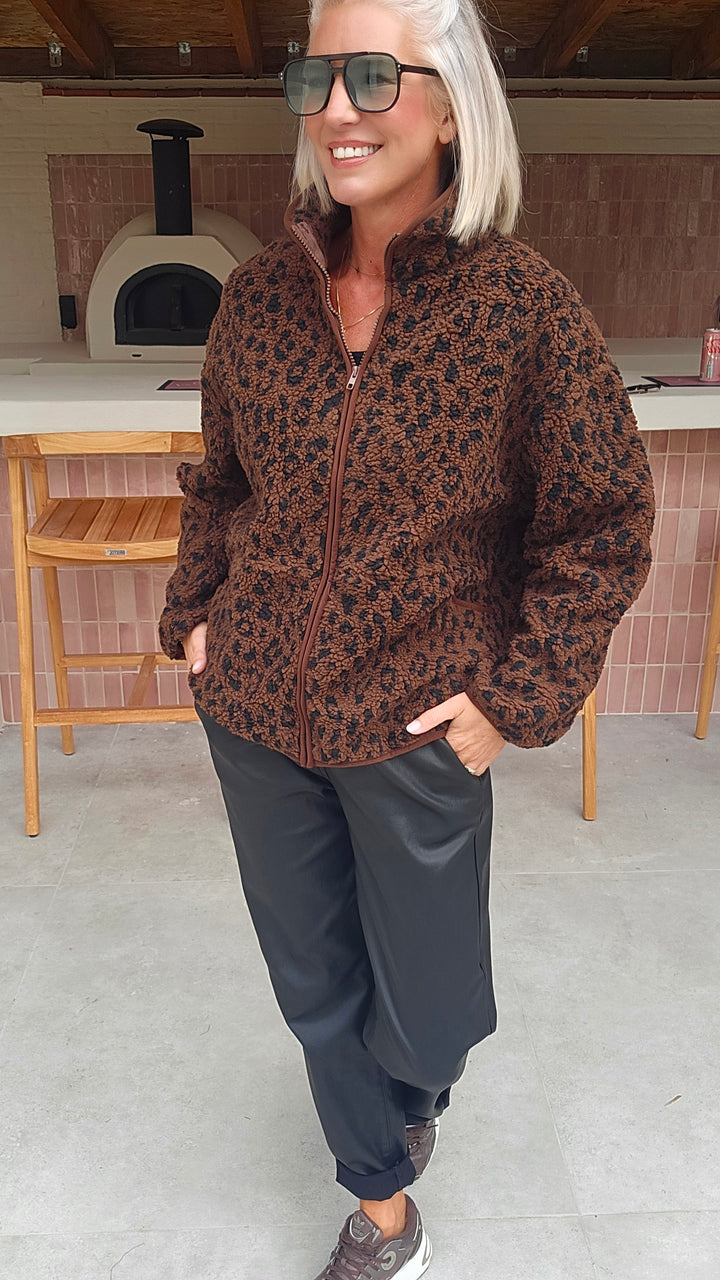 KIRSTEN leopard teddy jacket