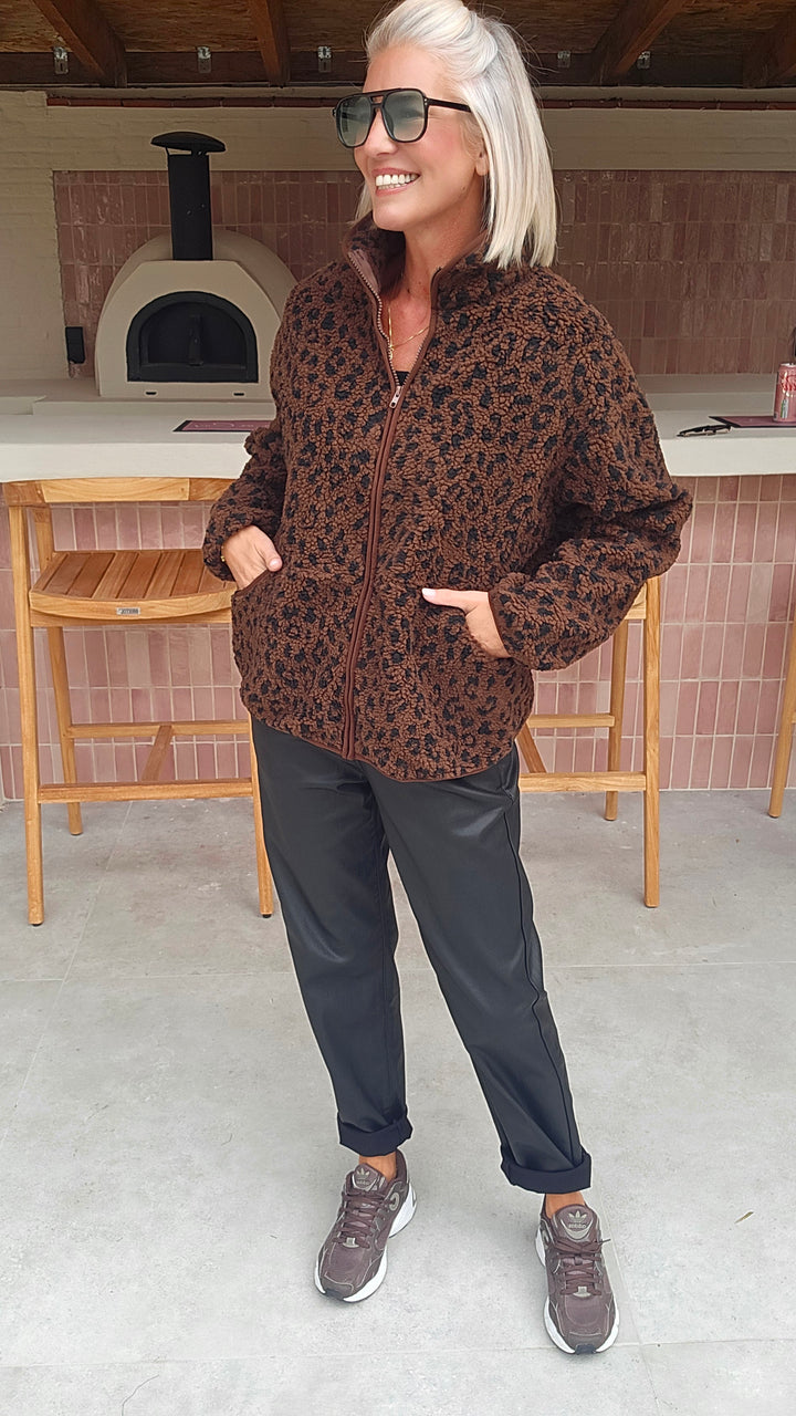 KIRSTEN leopard teddy jacket