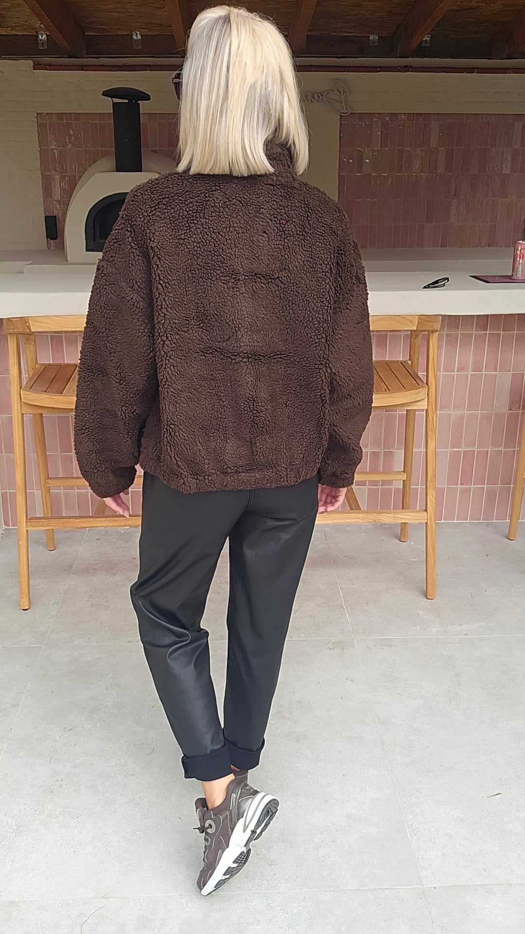 DINA teddy jacket chocolat
