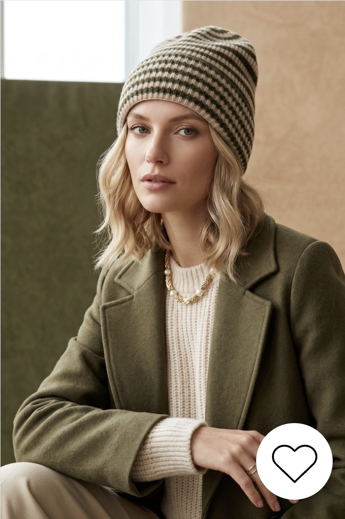 BONNIE striped beanie