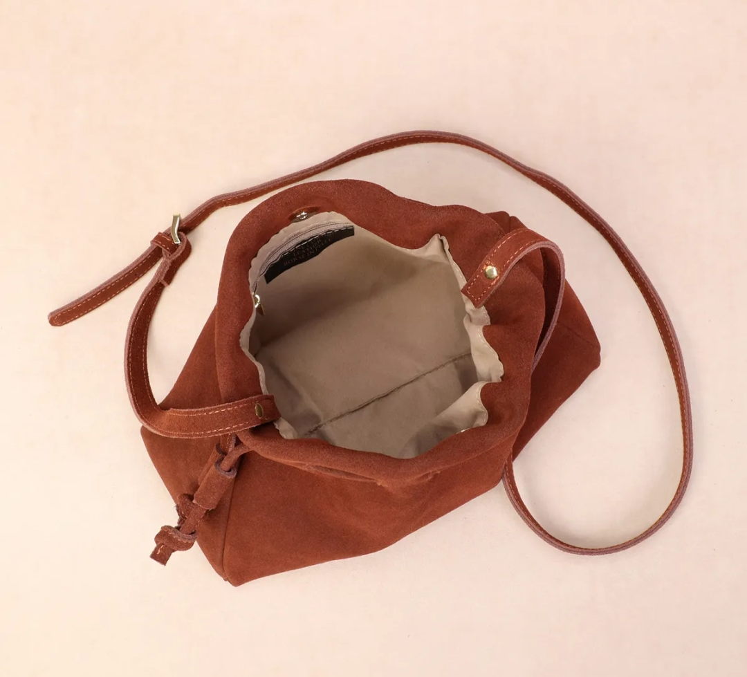BONNI suede bag