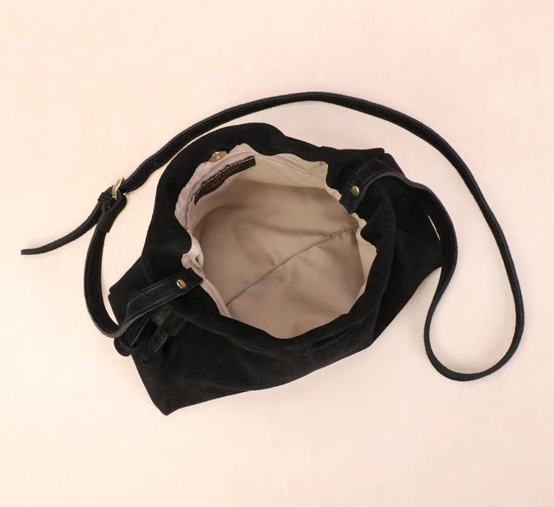 BONNI suede bag