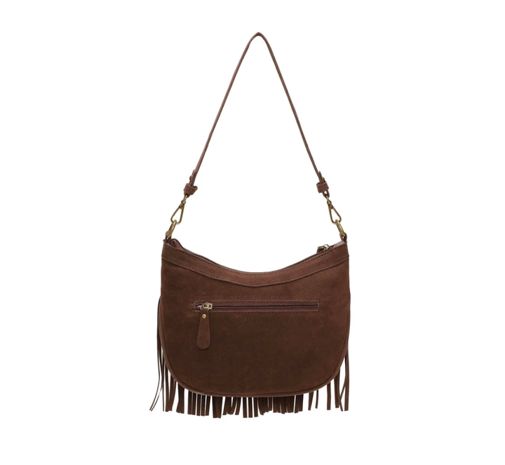 FRANNE fringe bag chocolat